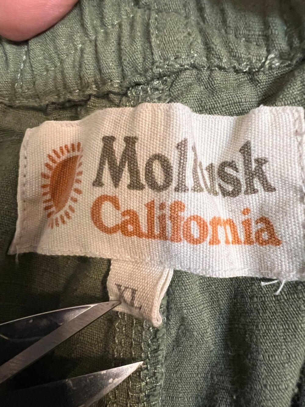 Mollusk California Utility Shorts Mens XL Green Cotton Coastal Minimalist Surf - Picture 4 of 10